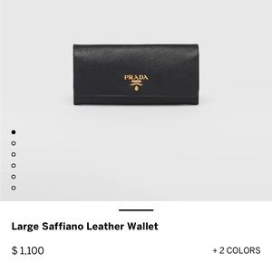 Black Prada Saffiano Wallet